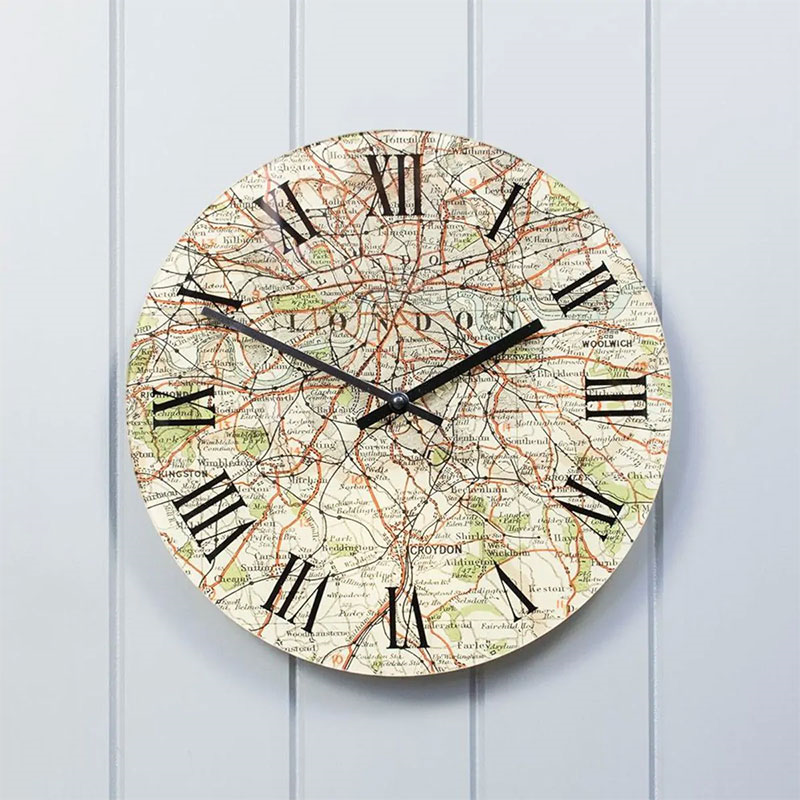 Personalised Map Clock, 30cm-0