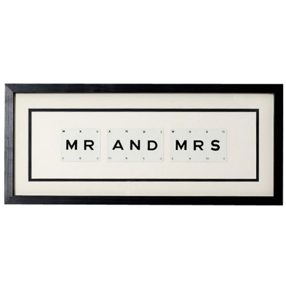 MR AND MRS 'Mr & Mrs' Word Frame, Black-1