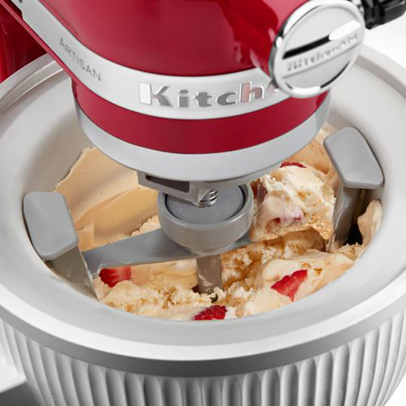 Ice Cream Maker Attachment, White-1