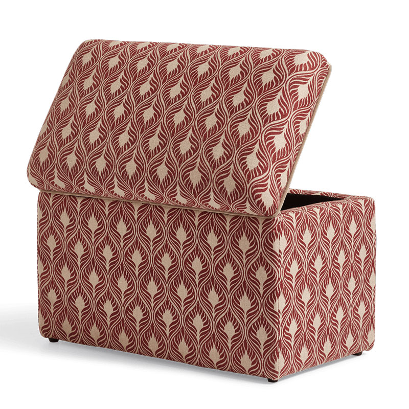 Carena Upholstered Trunk, H46cm x W70cm x D38cm, Red Garnet-2