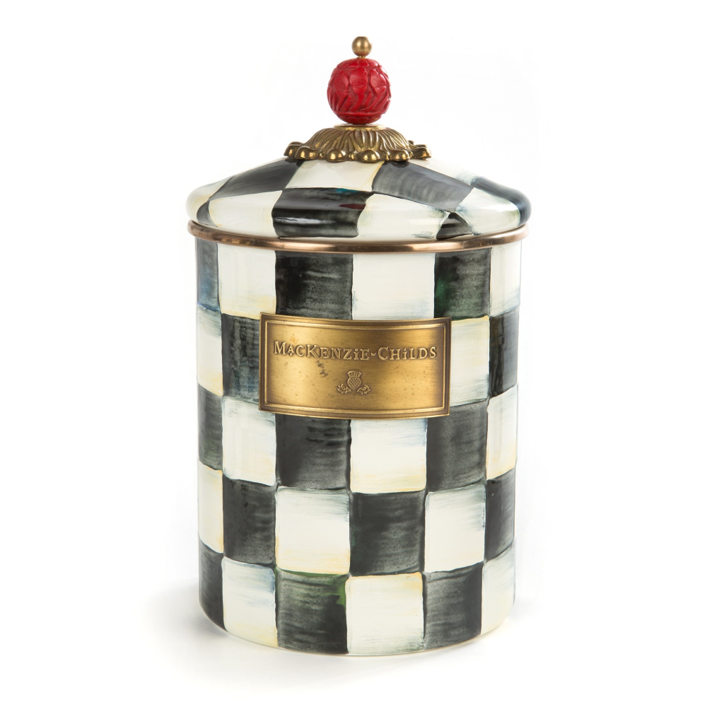 Courtly Check Medium canister, 1.4L, Enamel-0