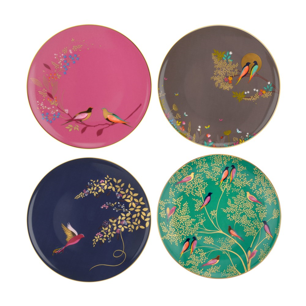 Chelsea Collection Set of 4  Cake Plates, D20cm, Multi-0