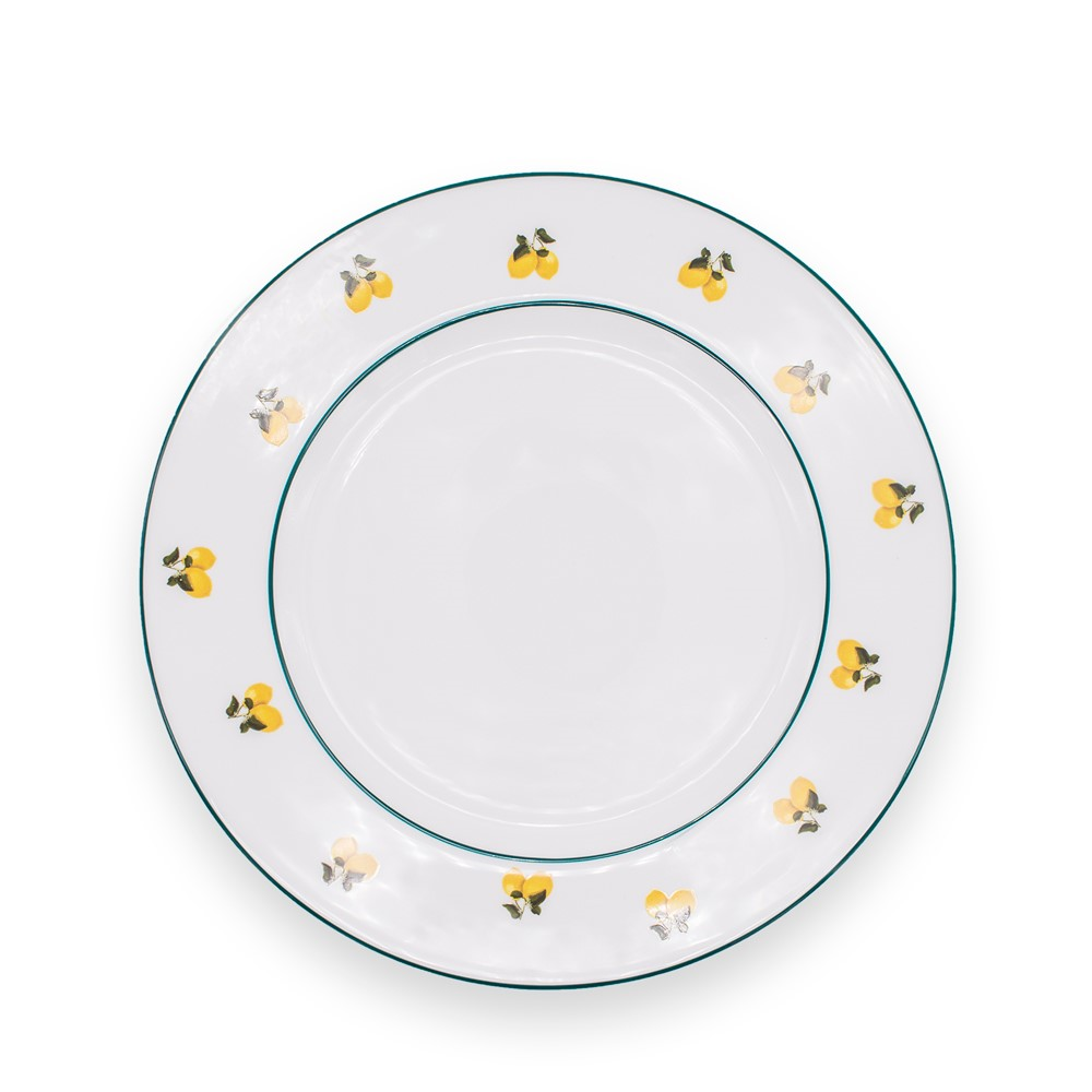 Lemon Collection Plate, H10 x W10cm, White-0