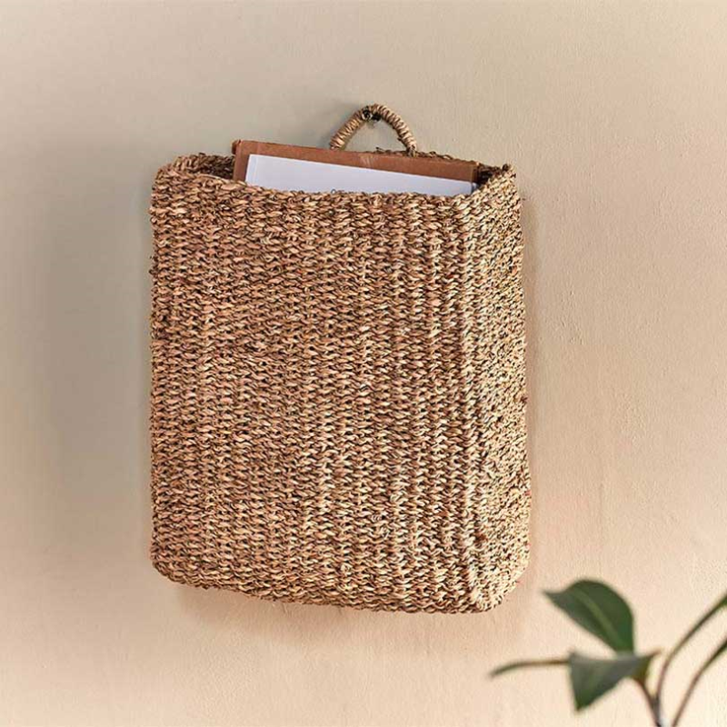 Putlar Seagrass Wall Hung Basket, Large, Natural-0