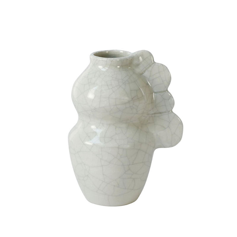 Les Sages Limited Edition Medee Vase, H16cm, Crackle Cream-1