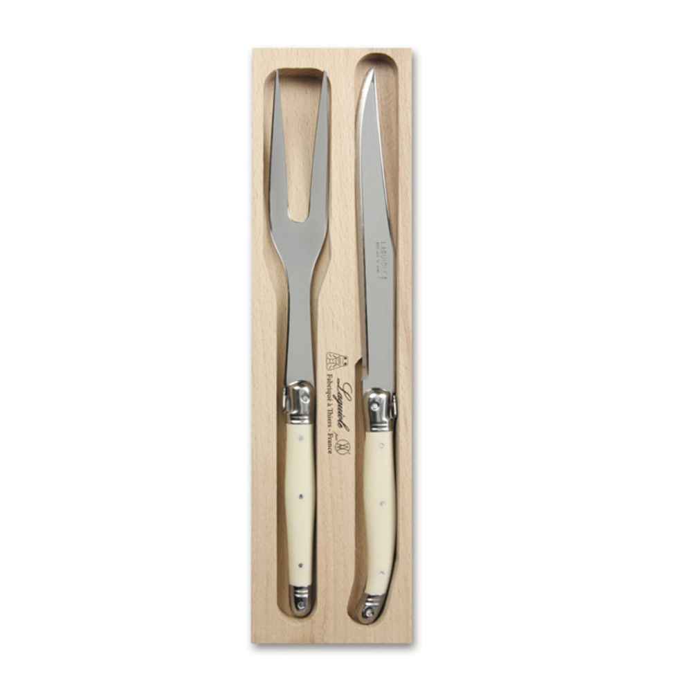 Carving Set, Ivory Handled, 2 Piece-0