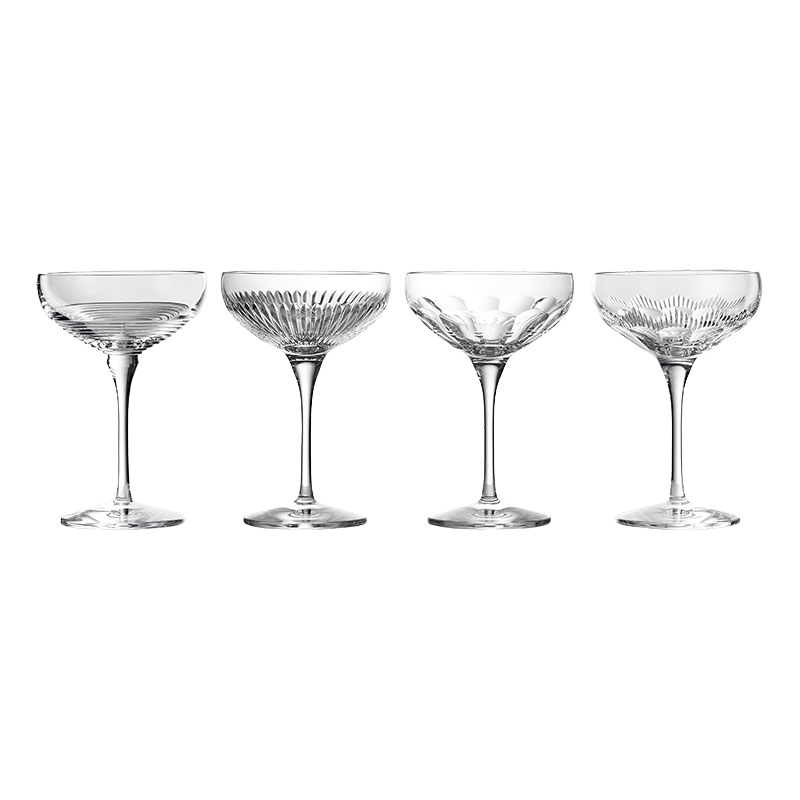 Mixology Set of 4 Coupe Glasses, 280ml, Clear-0