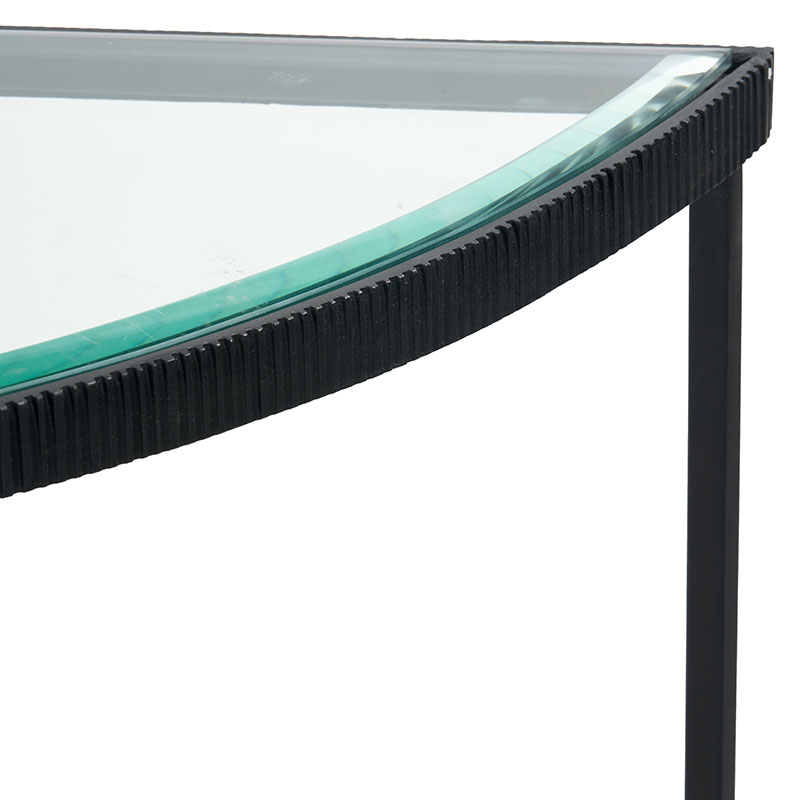 Marazzi Half Moon Console Table, Black-6