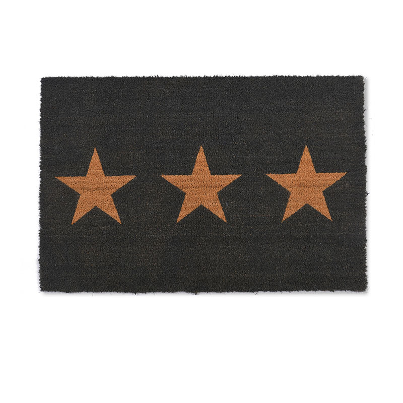 Triple Star Doormat, Large, Charcoarl-2