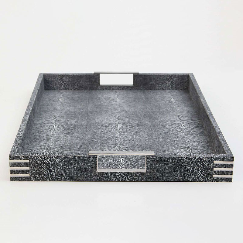 Chandler Rectangular Drinks Tray, 54 x 40 cm, Charcoal Grey-3