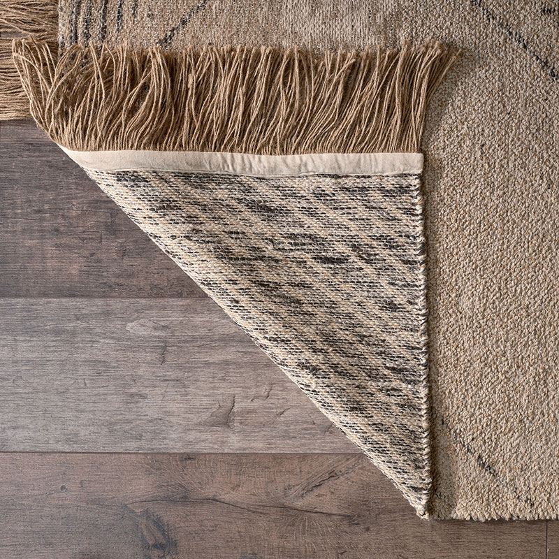 Anaisha Cotton & Jute Rug, 120 x 180cm, Natural & Grey-3