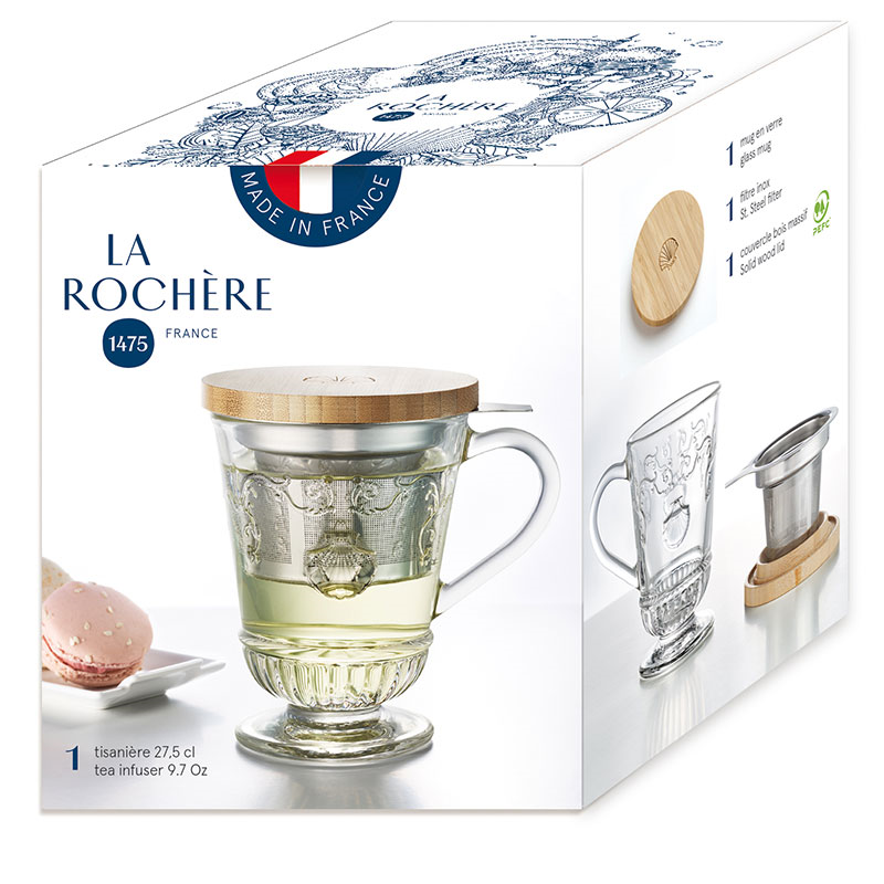 Versailles Infuser Mug, 275ml, Clear-3