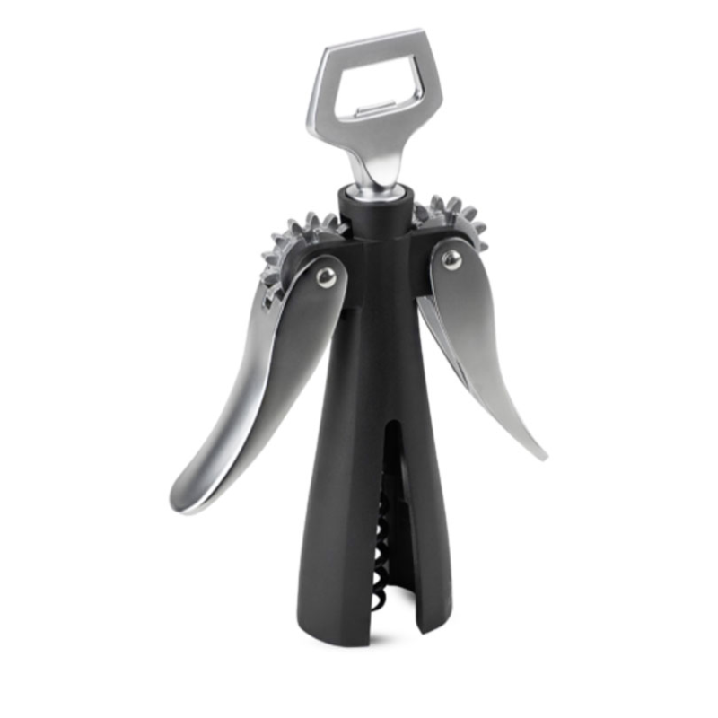 Souverain Two-Lever Corkscrew, 20cm, Black-1