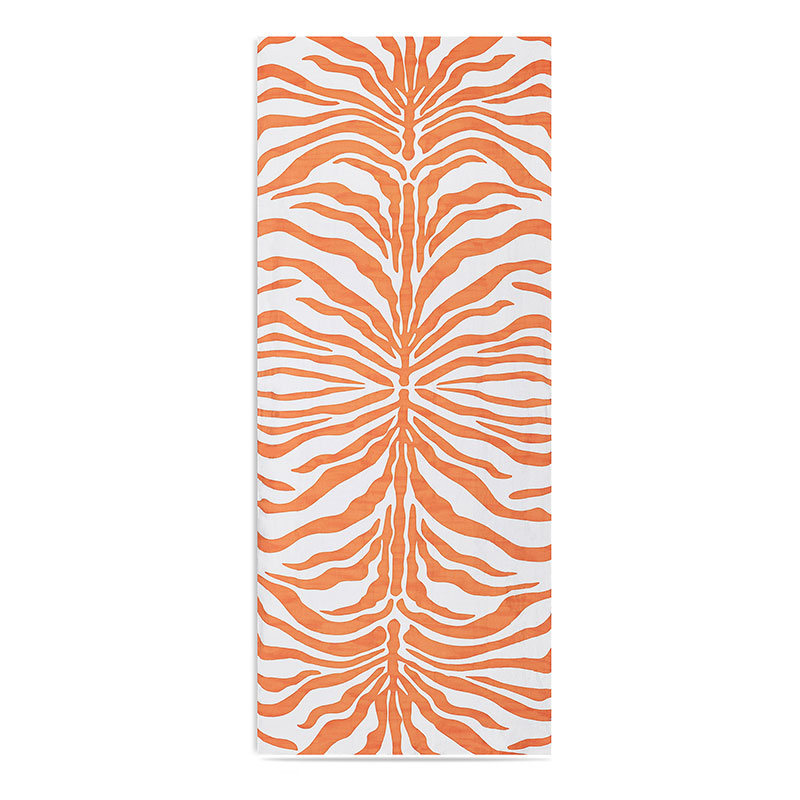 Zebra Linen Tablecloth, 300cm x 165cm, Tangerine Orange-0