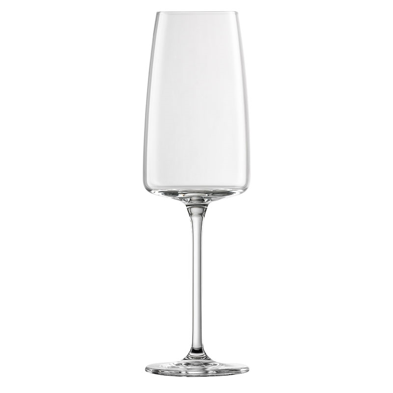 Vivid Senses Set of 2 Crystal Champagne Glasses, 388ml, Clear-0