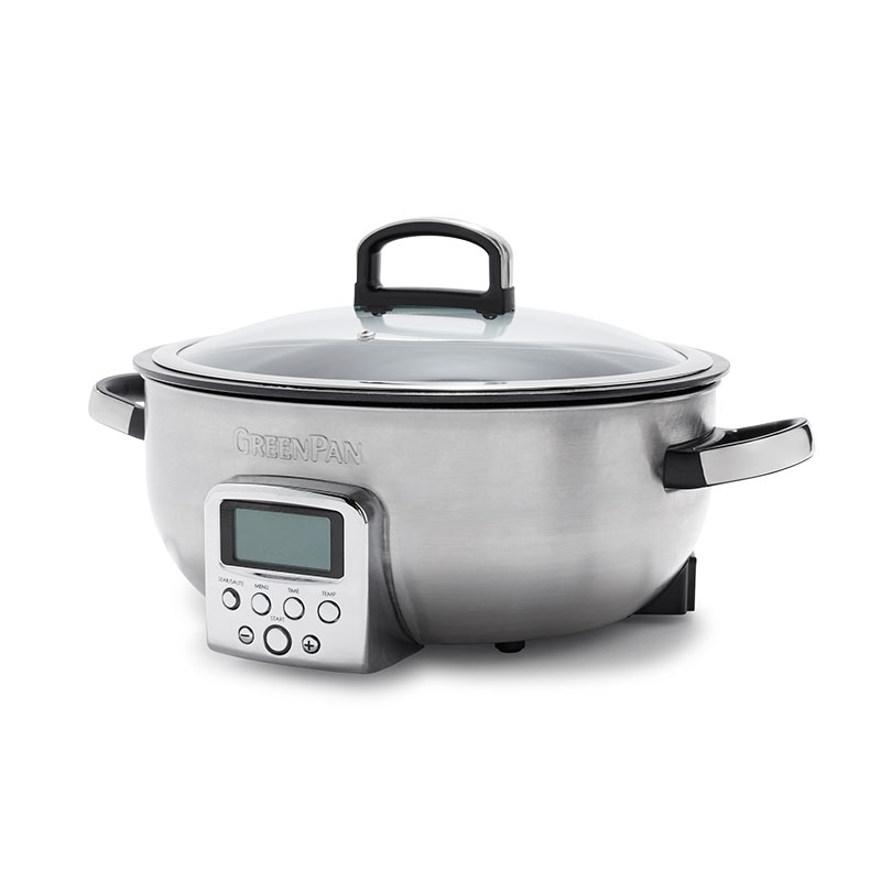 Non-Stick Multicooker, 5.6L, Stainless Steel-1