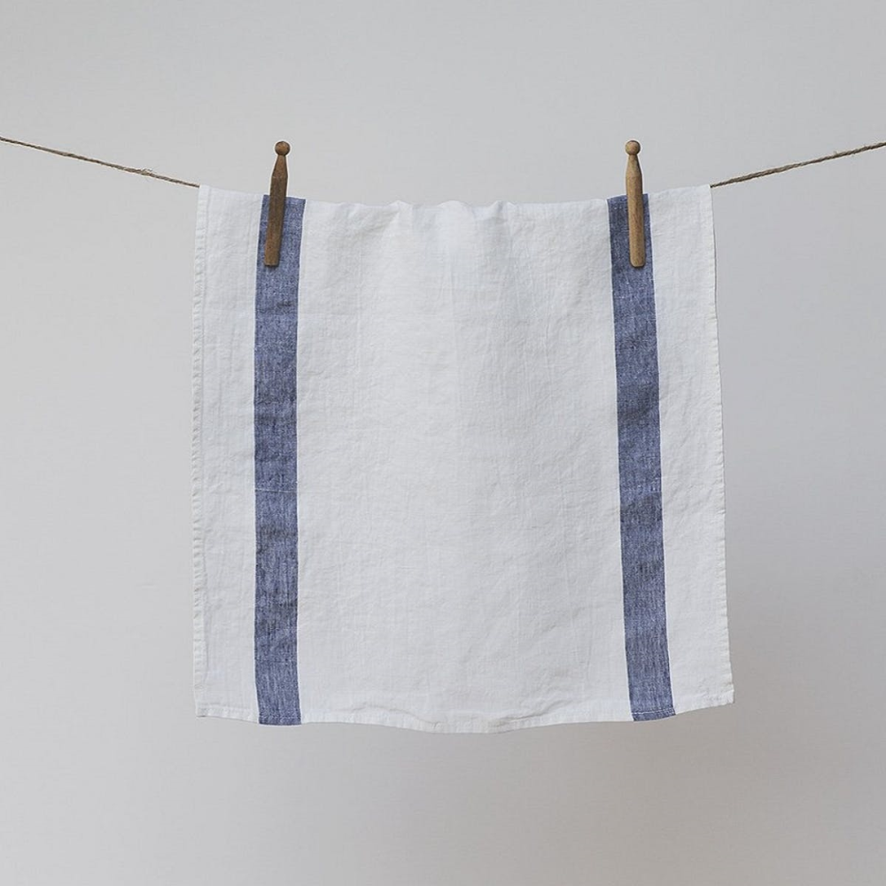 Arles Hand towel, 45 x 75cm, navy stripe-0