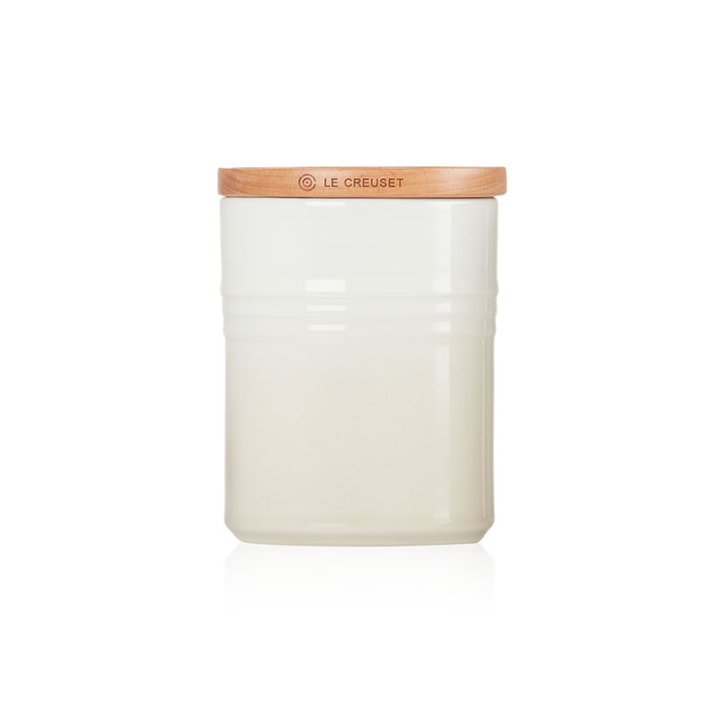 Stoneware Medium storage jar, 10 x 12cm - 540ml, Meringue-2