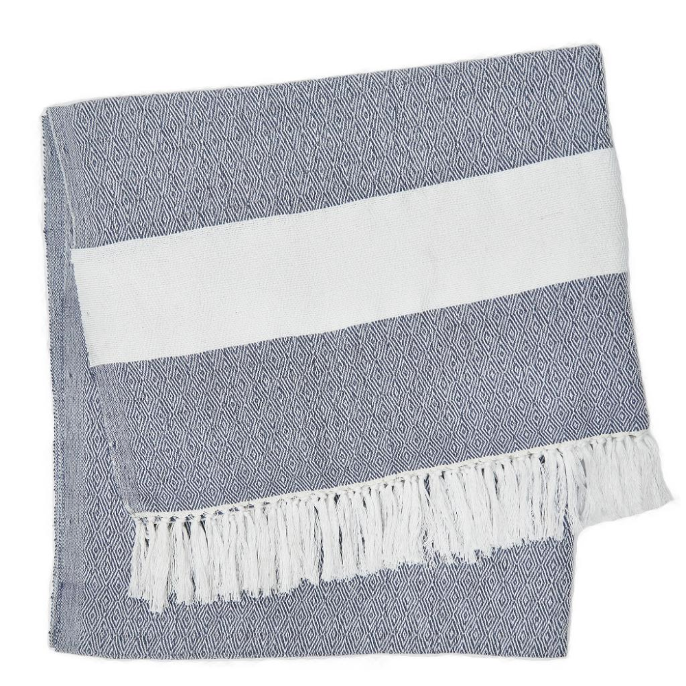 Hammam Throw 200 x 100cm, Navy-0