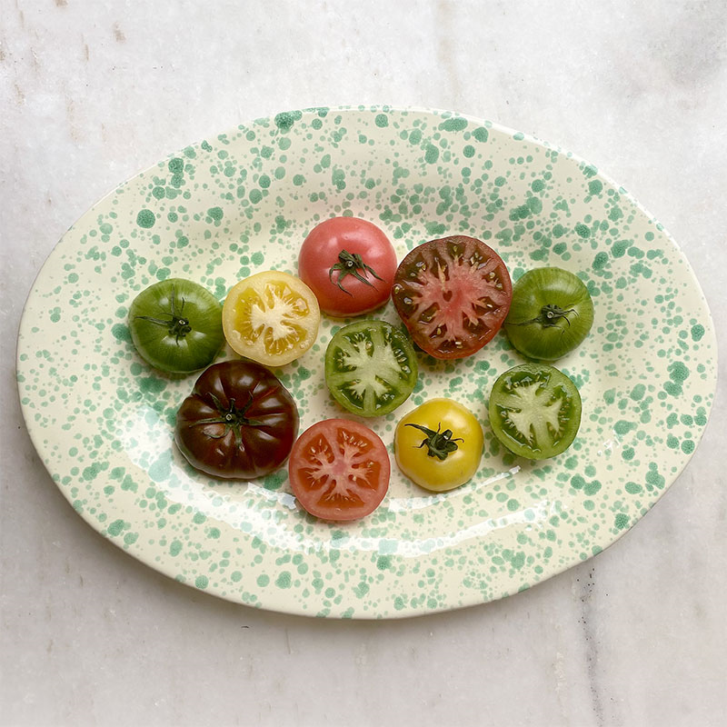 Splatter Serving Platter, 44cm, Pistachio-1