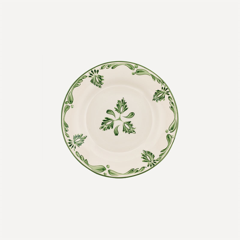 Eleanor Set of 6 Dessert Plates, 22cm, Forest Green-1