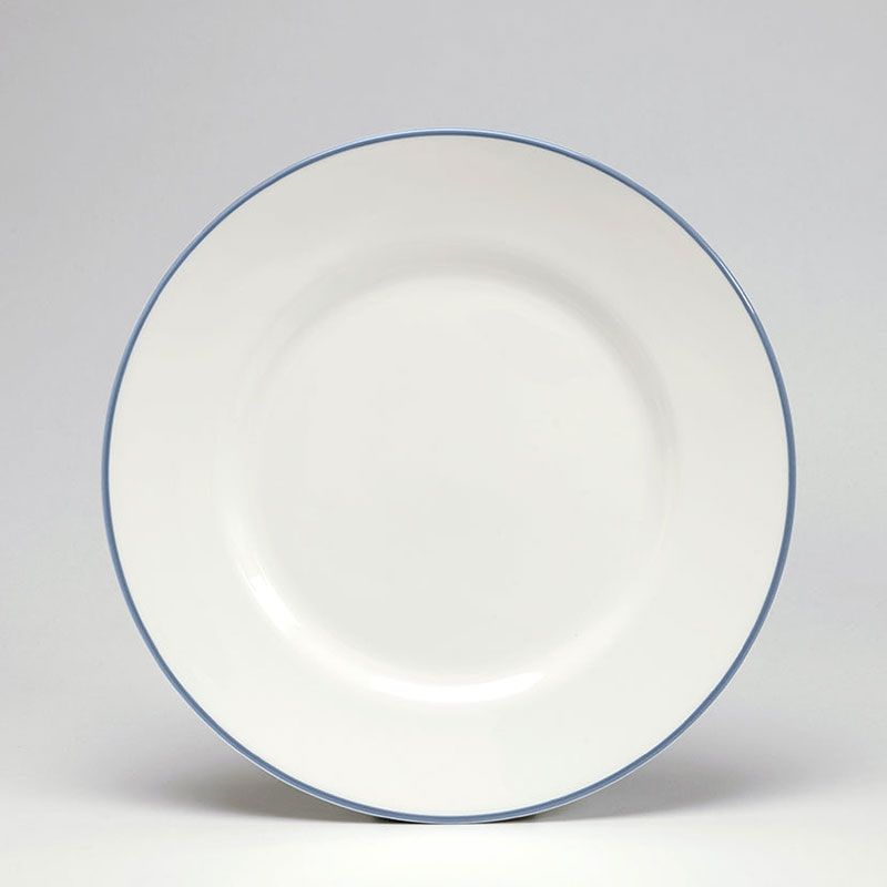 Dessert Plate, D21cm, Cornflower Blue Rim-0