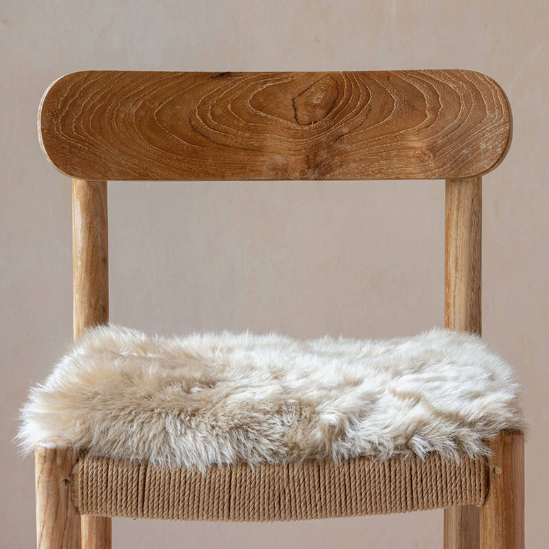 Square Sheepskin Seat Pad, 37 x 37cm, Butterscotch-0