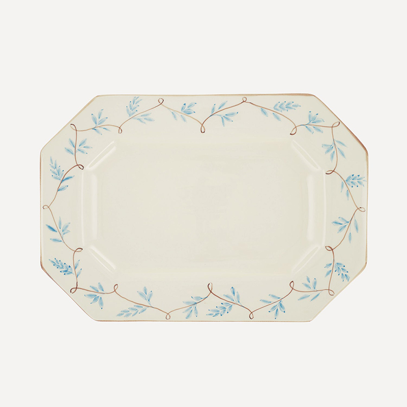 Ava Platter, H5 x W29 x L42cm, Blue/Taupe-1