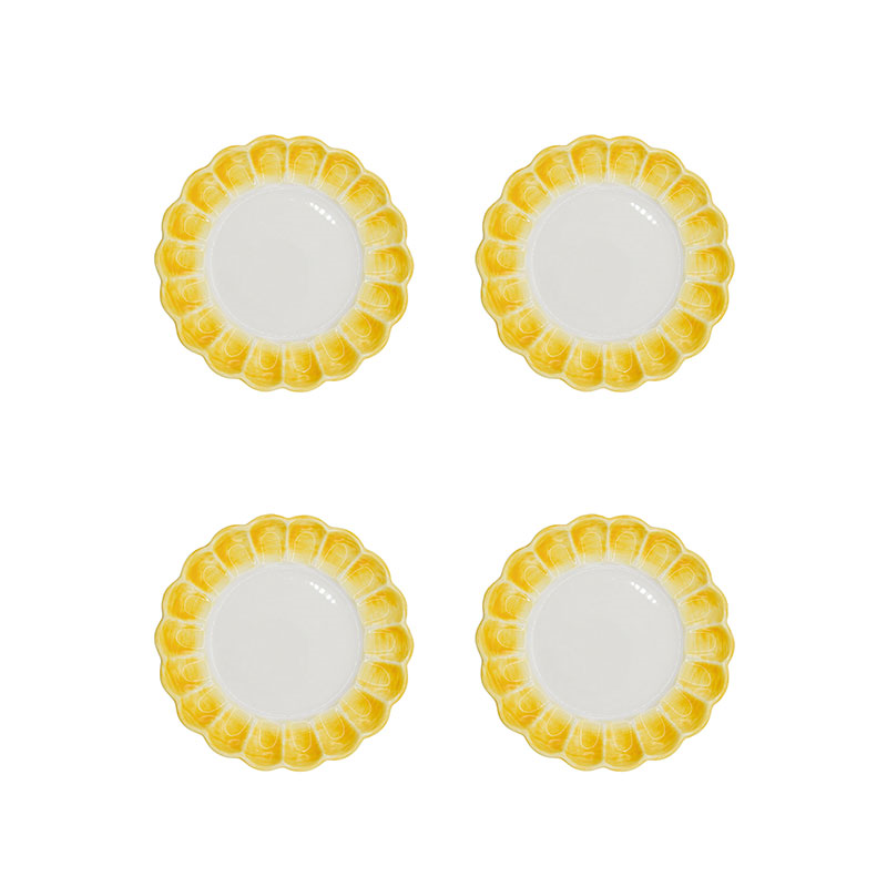 Lido Set of 4 Side Plates, D21.5cm, Yellow-1