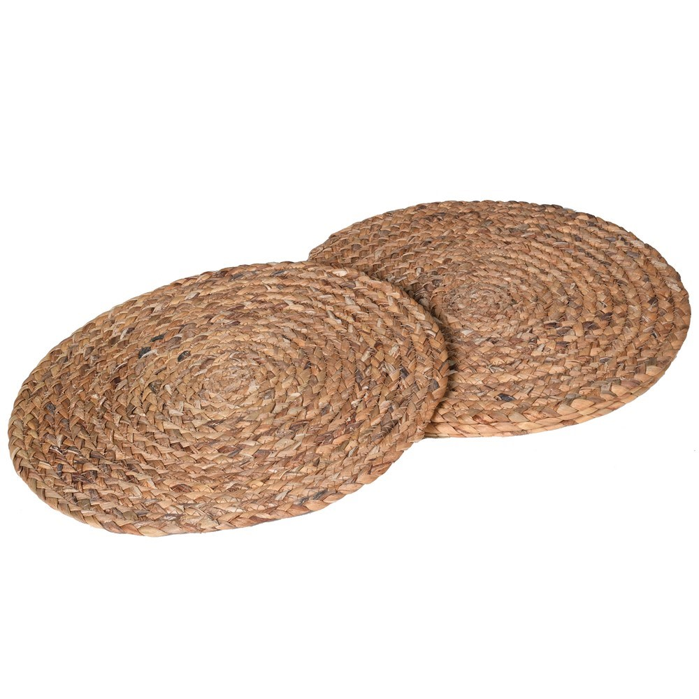 Round Set of 4 Placemats, D35cm, Sea Grass-0