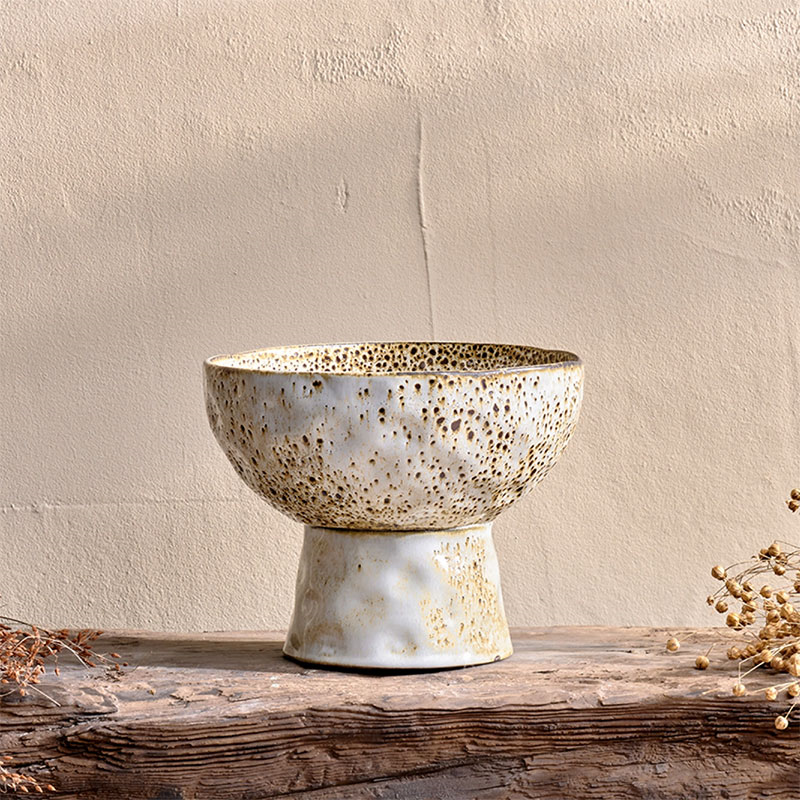 Anjuna Reactive Glaze Bowl, D17cm, White-0