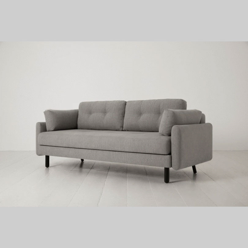 Model 04 3 Seater Linen Sofa Bed, Shadow-4