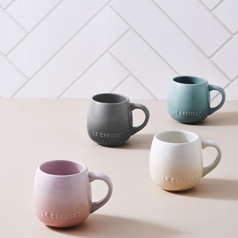 Stoneware Coupe Set of 4 Mugs, 320ml, Multi-1