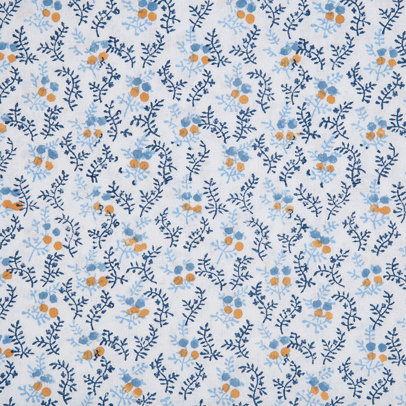 Little Flowers Tablecloth, D228cm, Blue-2