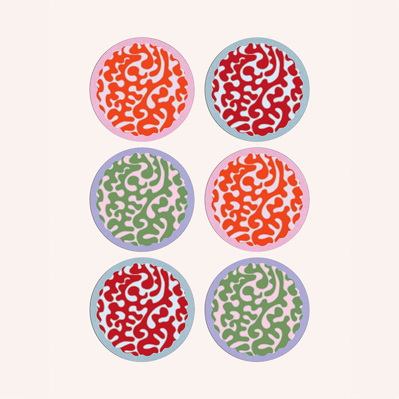 Fruit Loop Set of 6 Placemats, D29cm, Multi-0