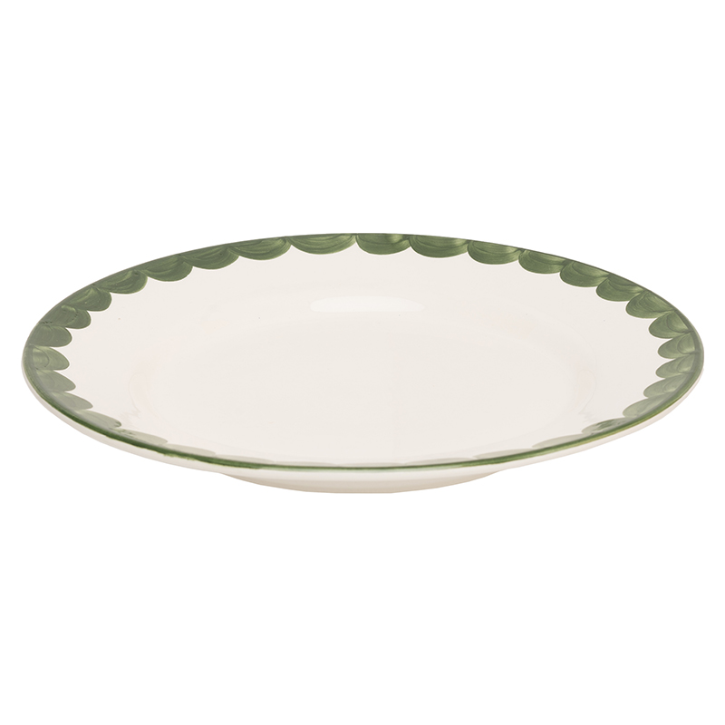 Scallop Dinner Plate Set of 2, D28cm, Green-4