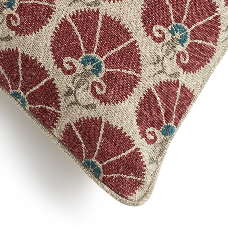 Carlina Cushion Cover, 51 xx 51cm, Red Madder-3