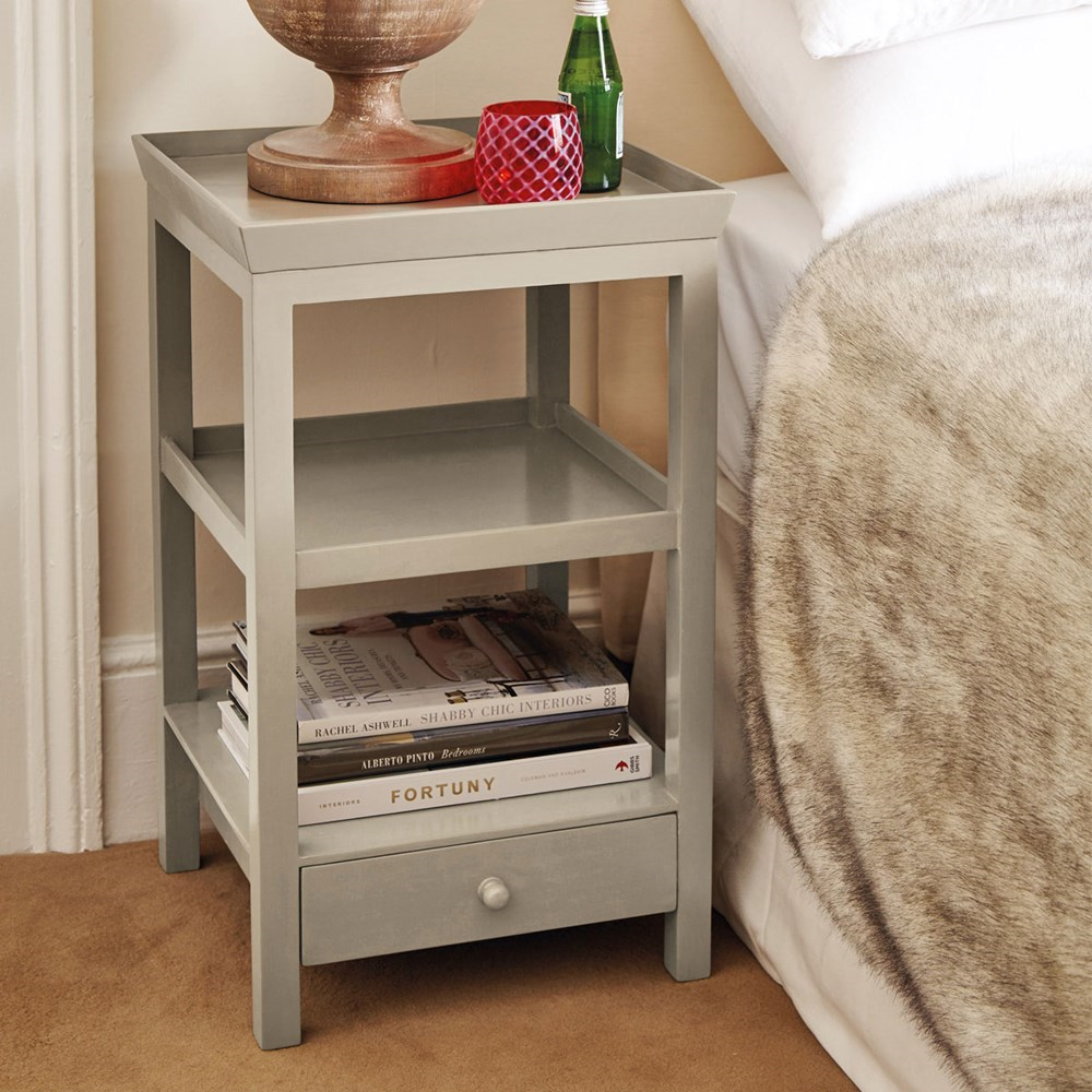 Beauvais Bedside table, W42 x D42 x H71cm, Dove Grey-0