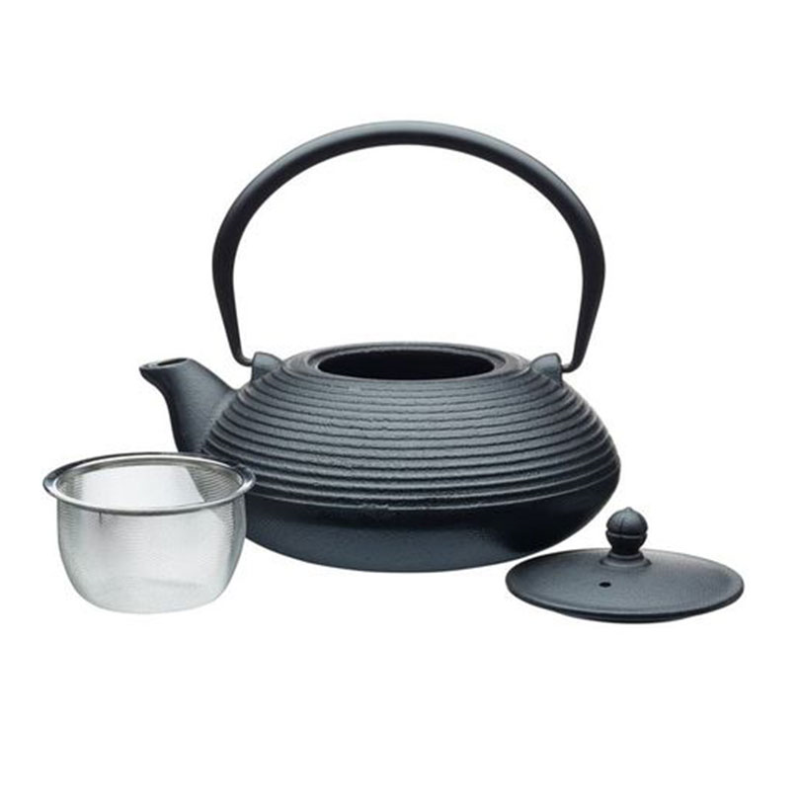 Cast Iron Infuser Teapot, 5 Cup, Black-1