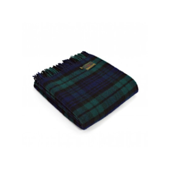 Pure New Wool Throw, 150x183cm, Blackwatch Tartan-0