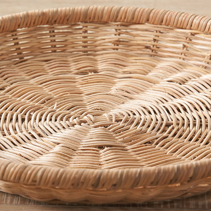 Rattan Round Tray, D43cm, Natural-4