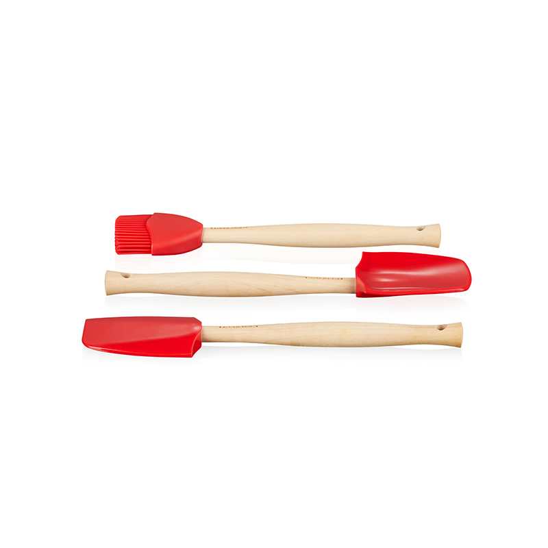 Silicone Utensil Tools, Set of 3, Cerise-3