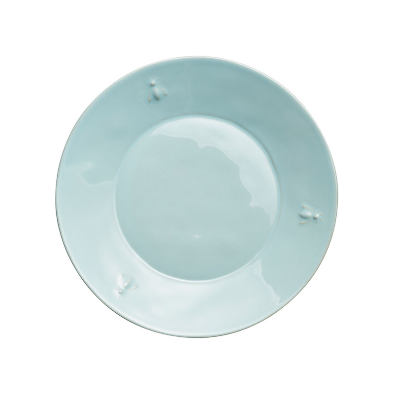 Bee Set of 4 Side Plates, D21cm, Blue-0