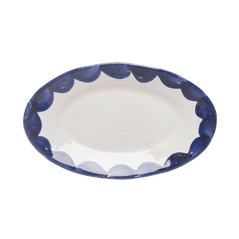 Sobremesa Scallop Small Serving Dish, 16cm x 10cm, Blue-0