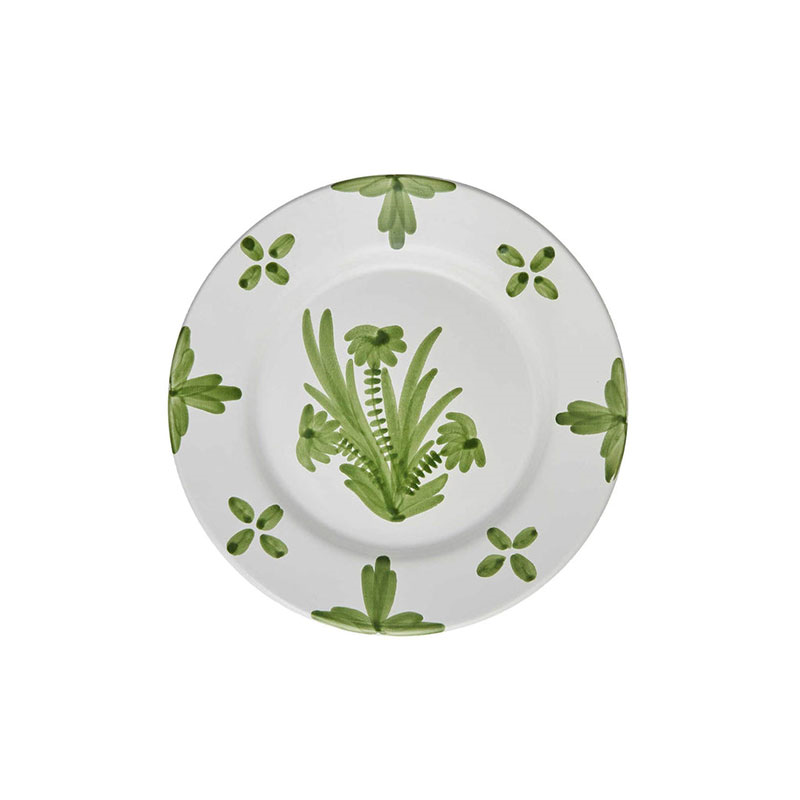 Summer Flower Large Plate, Green-2