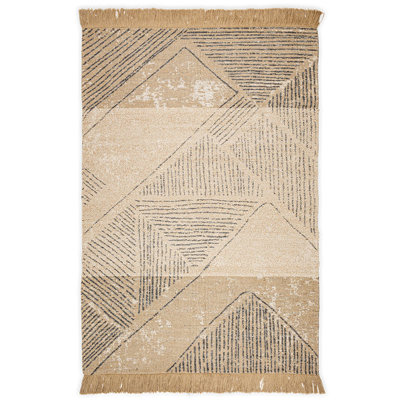 Anaisha Cotton & Jute Rug, 120 x 180cm, Natural & Grey-1