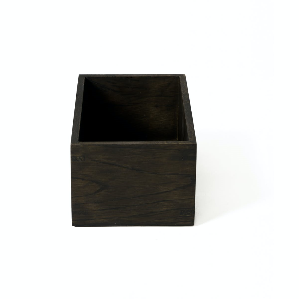 Mezza Storage box, H10 x W23 x D14cm, Dark Brown-3