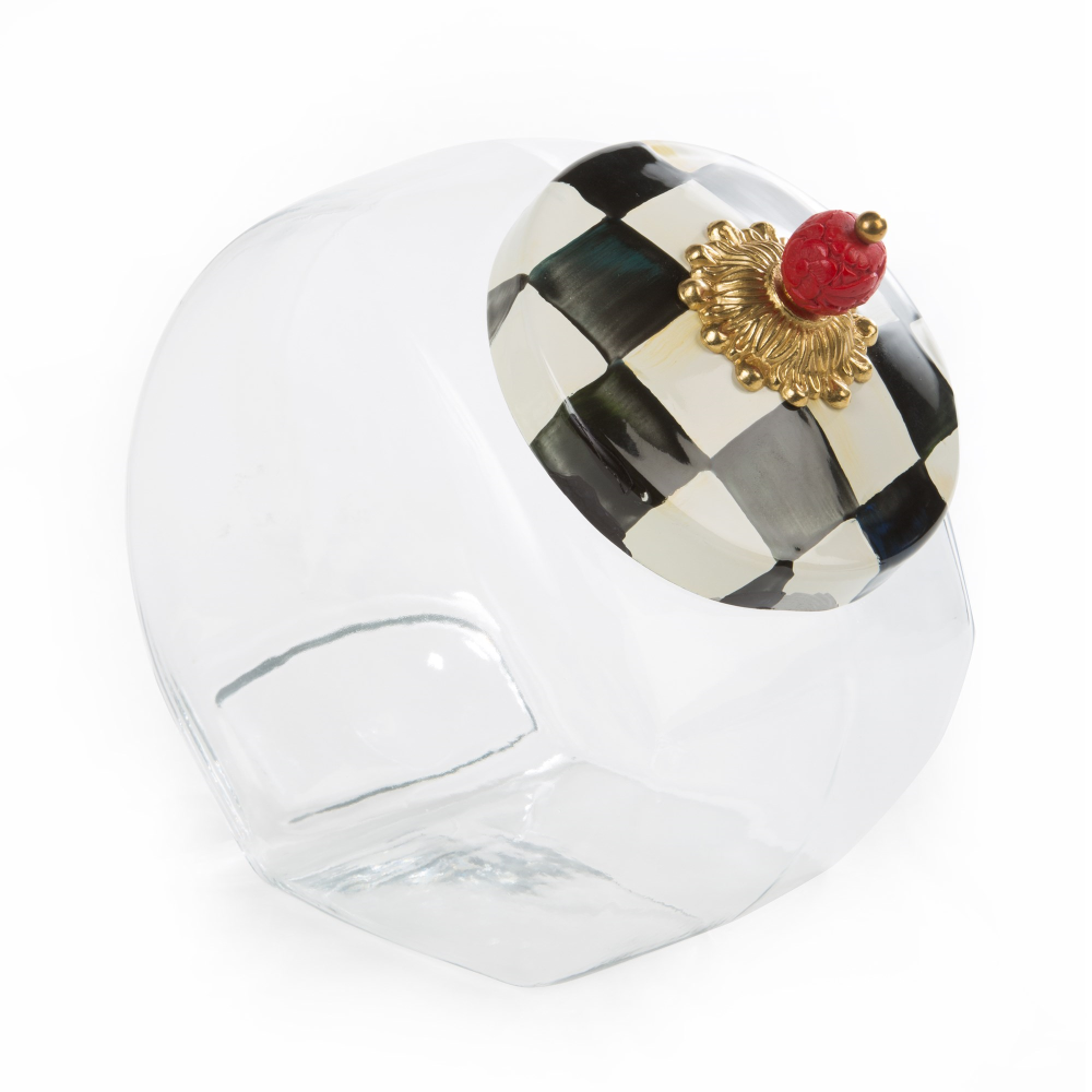 Courtly Check Cookie jar, H20 x W15cm, Enamel-0