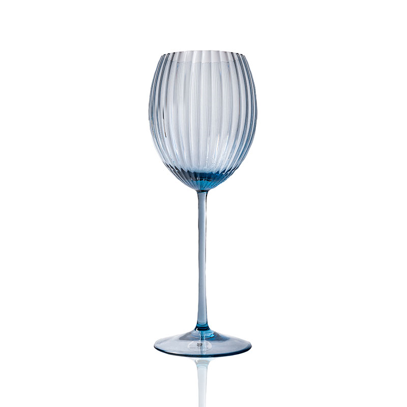 Lyon Set of 2 White Wine Glasses, 380ml, Blue Smoke-0