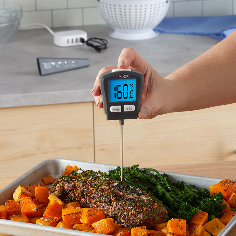 USB Rechargeable Digital Thermometer, Black-3